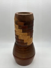 Vintage David Collier Signed Handmade Wooden Kaleidoscope – Artist Signed