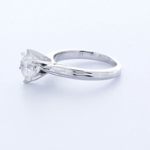2ct E SI1 Round Cut Natural Certified Diamond Platinum Solitaire Engagement Ring - Picture 3 of 11