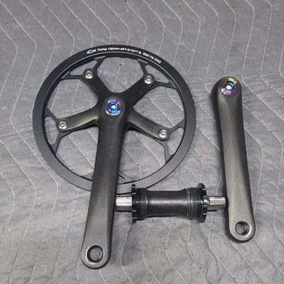 Alloy Black Bicycle Crank Set 48T X 130MM Single Speed Track Fixie Mountain Bike