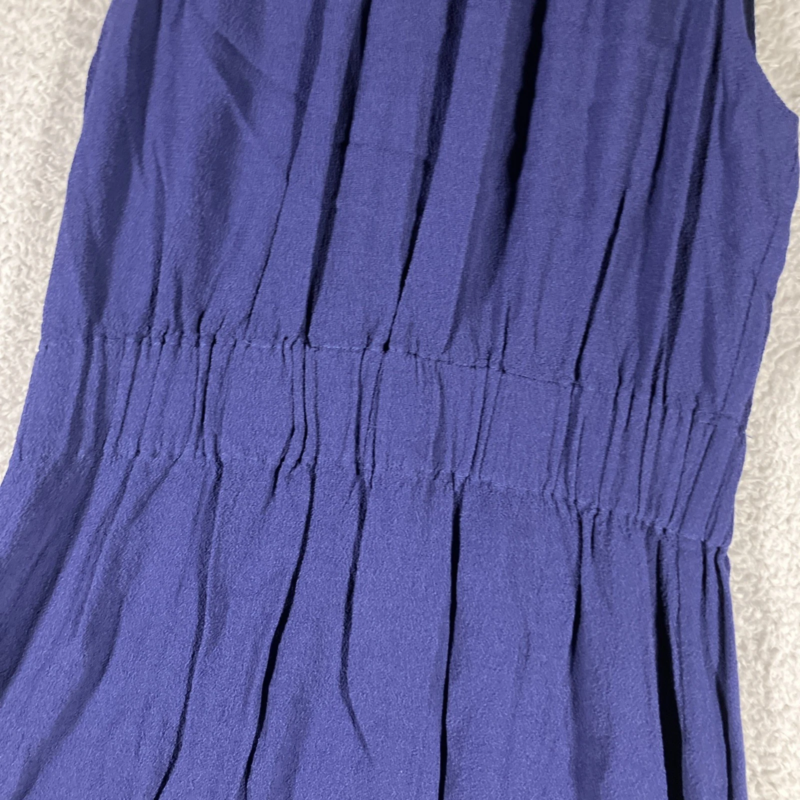 Abito Kate Spade plissettato tubino donna 4 blu minimalista bohemien normcore chic