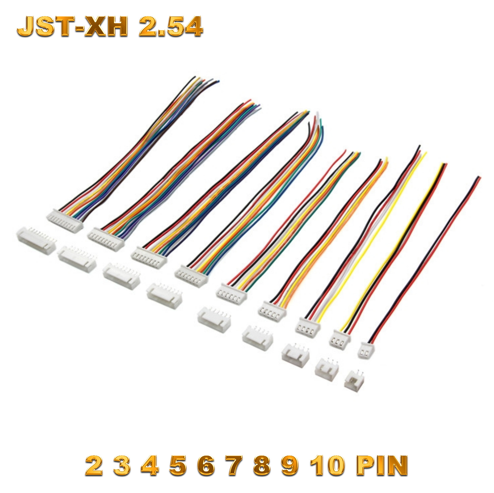 ✅ Conector XH 2.5 2.54mm incl. cable de 30cm + conector XH 2 3 4 5 6 7 8 9...