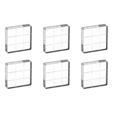 1.2"x1.2" Acrylic Stamp Block 6Pcs Stamping Block with Grid Lines Square