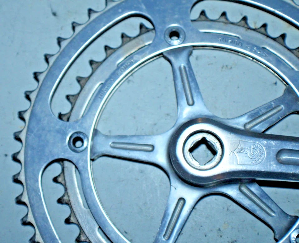 Brazo de manivela Campagnolo Strada Driveside BCD144 54/43t 170 mm ISO plateado ¡Envío a EE. UU.! Foto 3 de 4