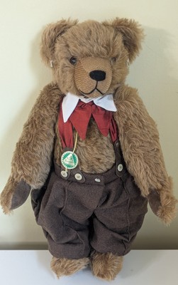 HERMANN Teddy Bear VTG WALLSTREET BEAR  No Glasses #219/500 MOHAIR Bull Bear EUC