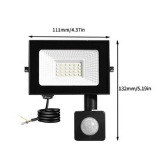 Outdoor Garden Floodlight With Sensor LED PIR Motion Security Lights Waterproof