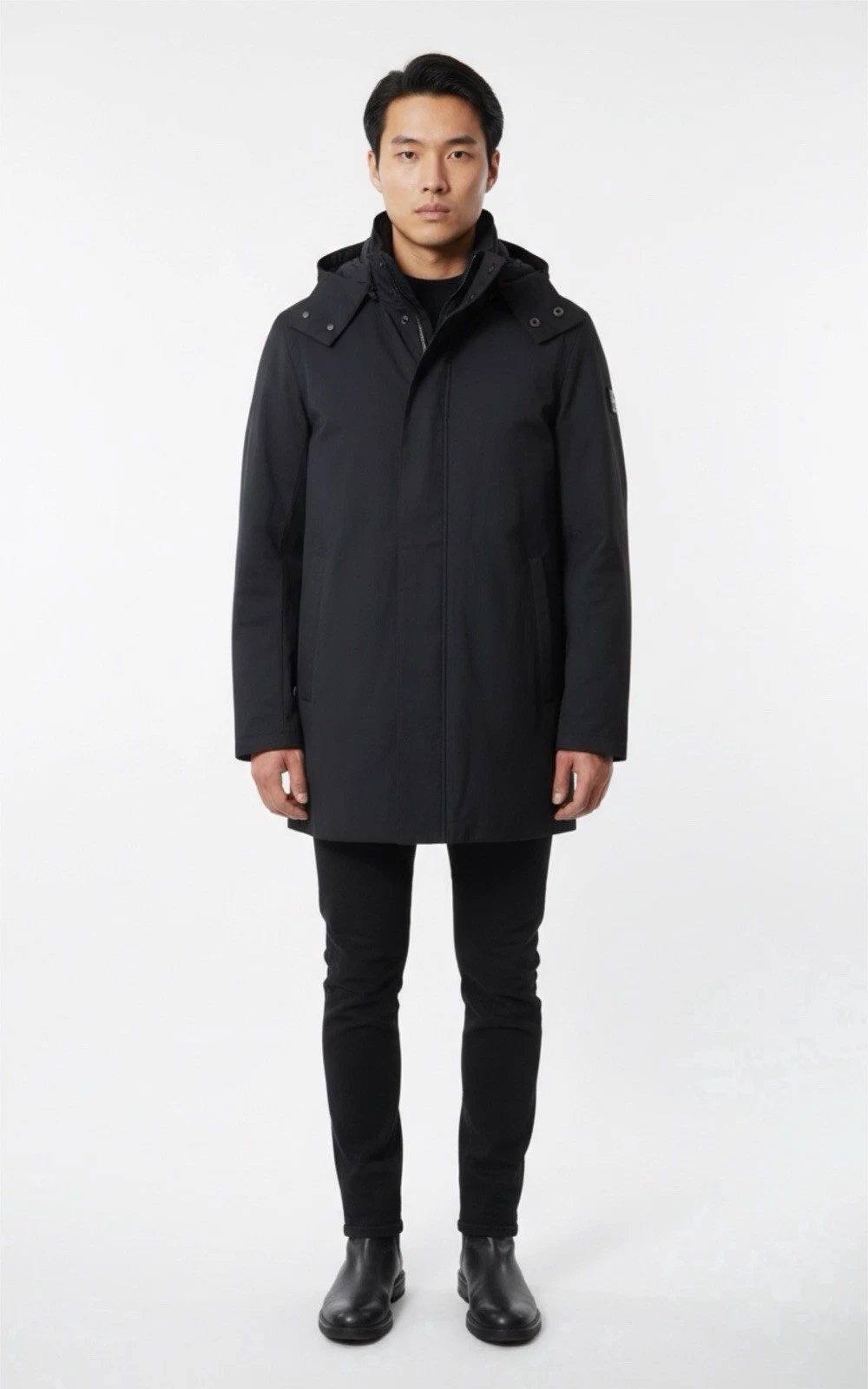 Giorgio Armani — #226 EMPORIO ARMANI Blue Matrix Jacket Coat Size 48-38  RETAIL $945