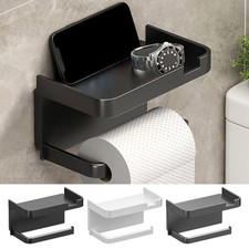 Toilet Paper Holder with Phone Holder Tray Wall Mounted Toilet Paper Roll Holder