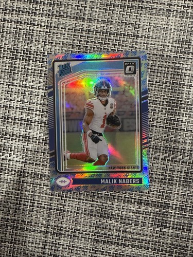Malik Nabers 2024 Panini Donruss Optic Team Logo /32 Rated Rookie Giants NFL