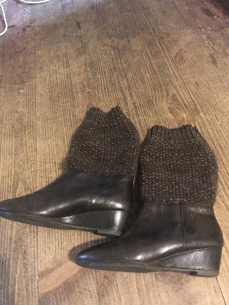 Women Navyboot Boots Brown 37 #B943