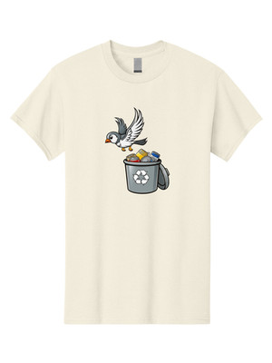 Recycling-Bin-3 Mens Graphic Tee, 100% Cotton, Casual Summer Wear