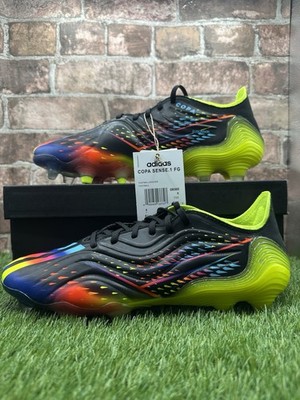 Adidas Copa Sense.1 FG K Leder WM 2022 Fußballschuhe UK 8 schwarz cyan