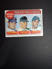 1969 TOPPS CARL YASTRZEMSKI TONY OLIVA #1 LEADERS RED SOX TWINS EX-MT OR BETTER