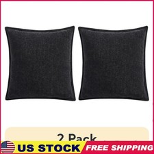 Oversized Chenille Flange Decorative Pillow Soft Texture Cozy Home Accent Pillow