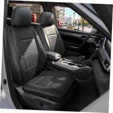 2PCS Front Seat Covers for Chevy Silverado GMC Sierra 1500 2500 3500 Black