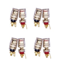 8x Amplifier Speaker Terminal Binding Post Banana Plug Gold Plated Socket 4mm