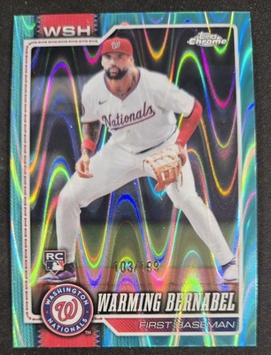 2026 Topps Chrome #247 Warming Bernabel Aqua Raywave Refractors /199