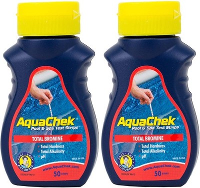AquaChek Total Bromine Red Test Strips 50 Count 2 Pack Spa Hot Tub