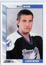 1992-93 Score #509 Basil McRae Tampa Bay Lightning