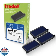 Trodat Replacement Pads, Printy 4912 Stamp, 3 Pack, Blue