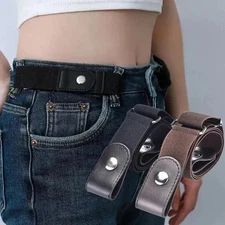 Adjustable Stretch Elastic Waist Band Invisible Belt Buckle-Free Belts for Women