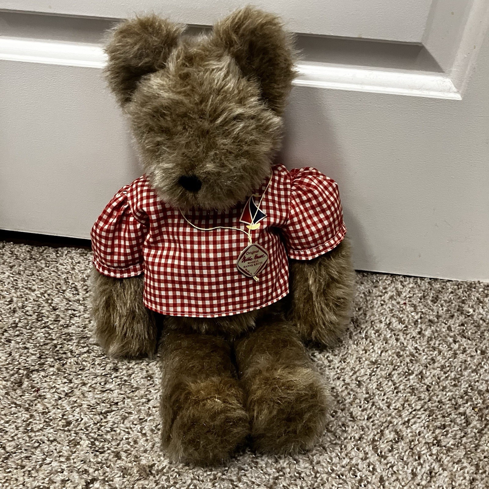 vintage Käthe Kruse teddy bear, Model Hanne Kruse Original Tag Germany