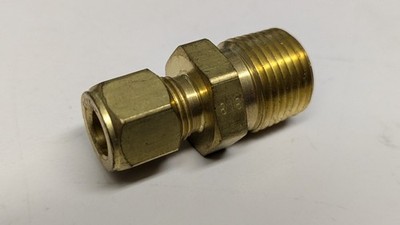 New Parker Brass 3/8'' CPI Tube x 1/2'' Male NPT Connector Fitting, 6-8 FBZ-B