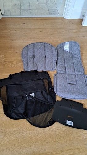 Bugaboo Ant Seat Fabric In Pristine Condition Grey Melange and Under Basket - Picture 1 of 5