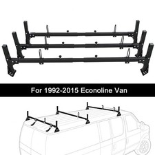 Heavy Duty 3 Bar Roof Racks Black Rack Fits Ford Econoline Van 3 Bar 1992-2015