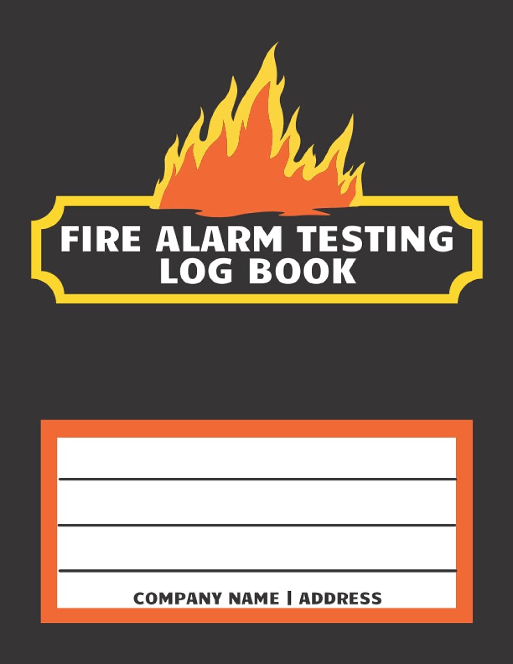 Fire Alarm Testing Log Book: Blank Inspection Paperback |...