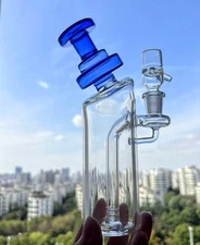 unique heady thick Recycler rig Glass Water pipe Smoking bong bubbler 14mm 