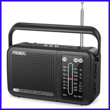 J156 AM FM Radio Portable with Bluetooth Speaker, Best Reception, USB-C Charg...