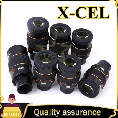 X-CEL Celestron LX 2.3/5/7/9/12/18/25mm 60 Degree Wide Angle Telescope Eyepiece