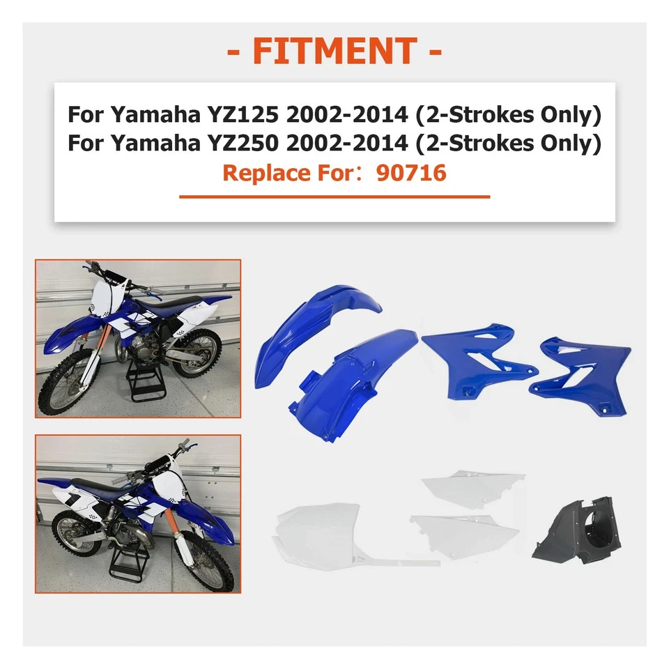 Kit plástico Restyle carenado guardabarros carrocería para Yamaha YZ125 YZ250 2002-2020 Foto 4 de 4
