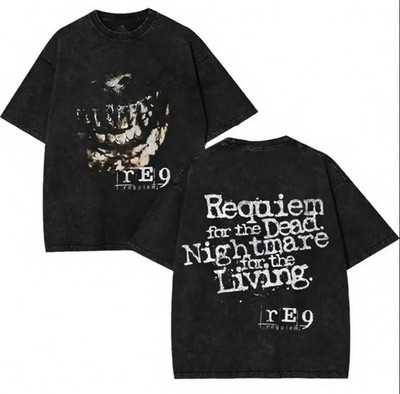 Requiem RE9 Gothic Double Sided Graphic Horror Nightmare Tribute Cotton Shirt
