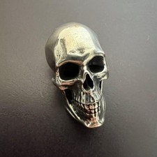 Silver tone Skull Head Screw On Concho for Leathercraft Vintage Style Notes: