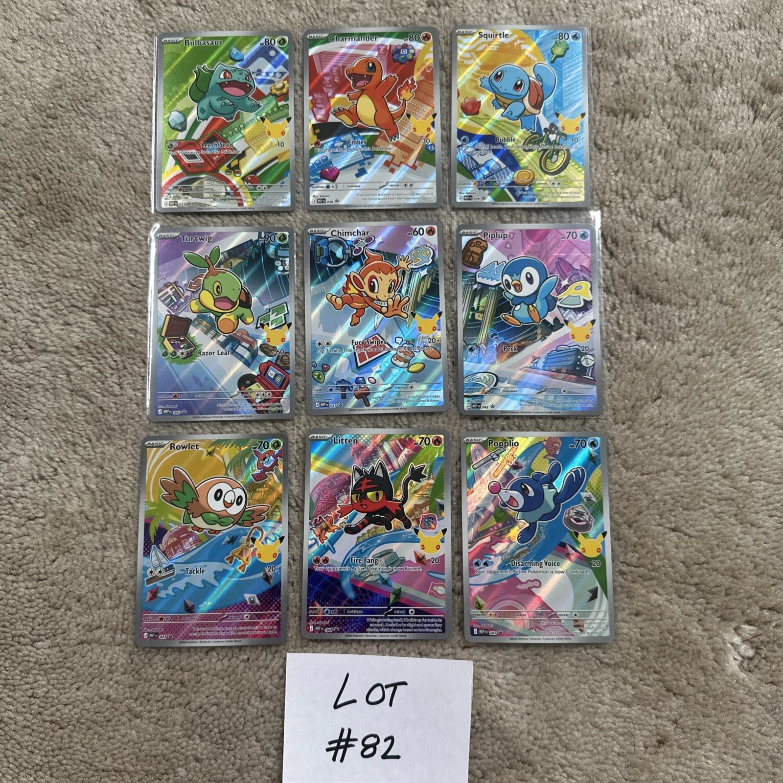 Pokemon 2026 First Partner Illustration Collection Series 1 Promo Set (9 Cards)