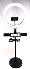 10 inch Selfie Ring Light Solid Base Table Stand & Cell Phone Holder Live Stream