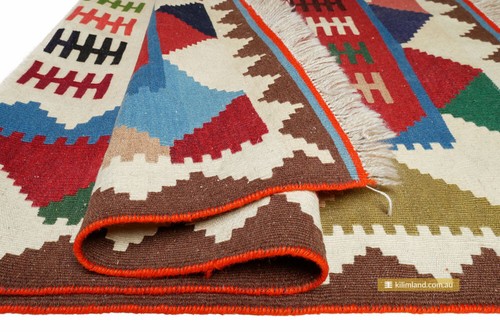 Authentic Persian Semirom kilim Rug Handwoven 100% Premium Wool 150x96cm - Picture 5 of 5
