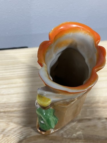 VINTAGE 4 1/4" HIGH JAPAN DUTCH HOLLAND SOUVENIR COOPERSTOWN CERAMIC PLANTER - Picture 5 of 8