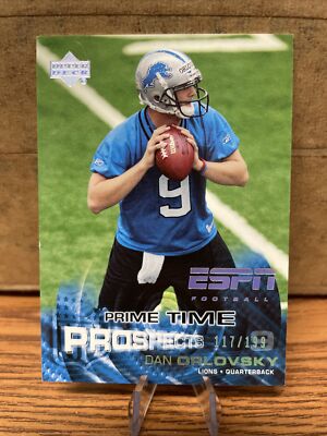 2005 ESPN Prime Time Prospects #106 Dan Orlovsky RC 117/199 First Take NFL Live