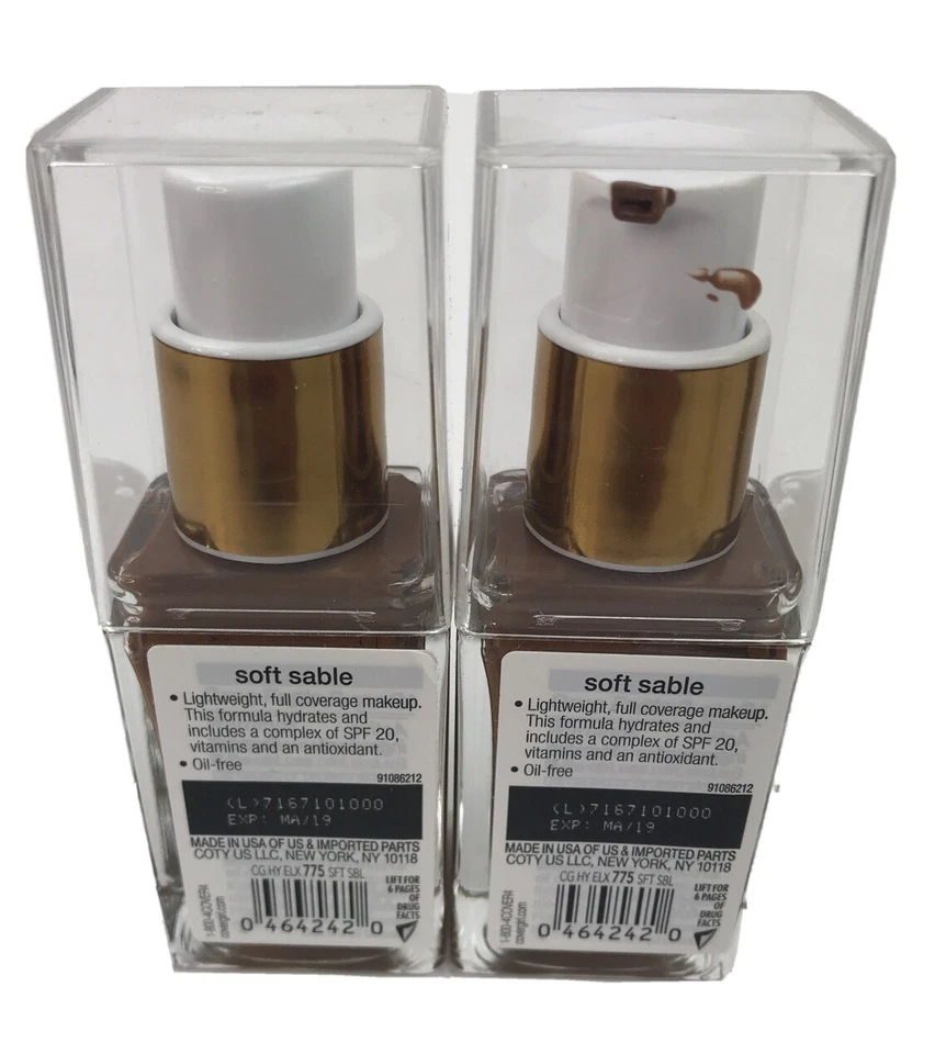 New Covergirl Vitalist Healthy Elixir Foundation 775 Soft Sable & 757 Golden Tan - Image 3 of 4