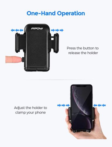 Mpow Car Windshield Mount Cradle Holder Stand for Cell Phone Universal 360° - Picture 3 of 7