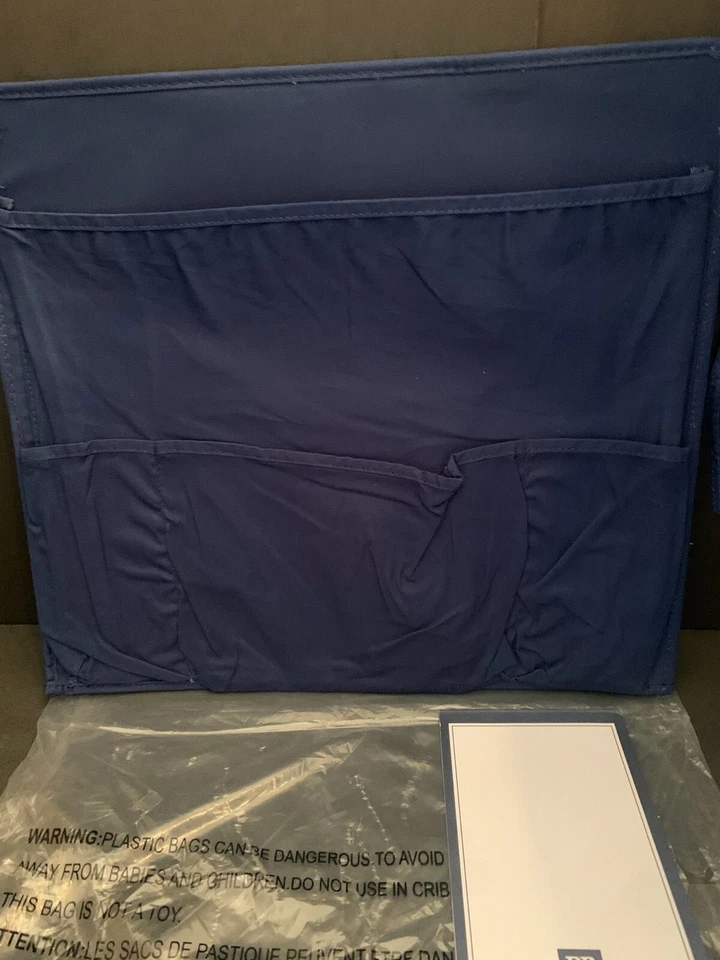 Pottery Barn Adolescente AZUL Sobre SILLA RESPALDO ORGANIZADOR Escritorio Dormitorio NAVIDAD NUEVO Foto 2 de 3