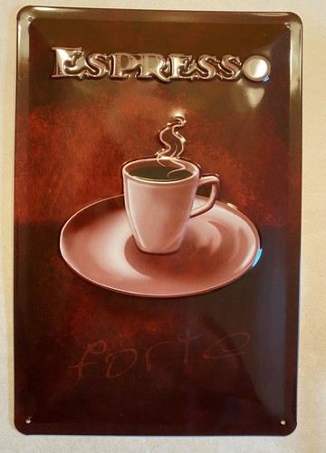 Nostalgie Blechschild "Espresso" braun OVP ca. 20x30 cm