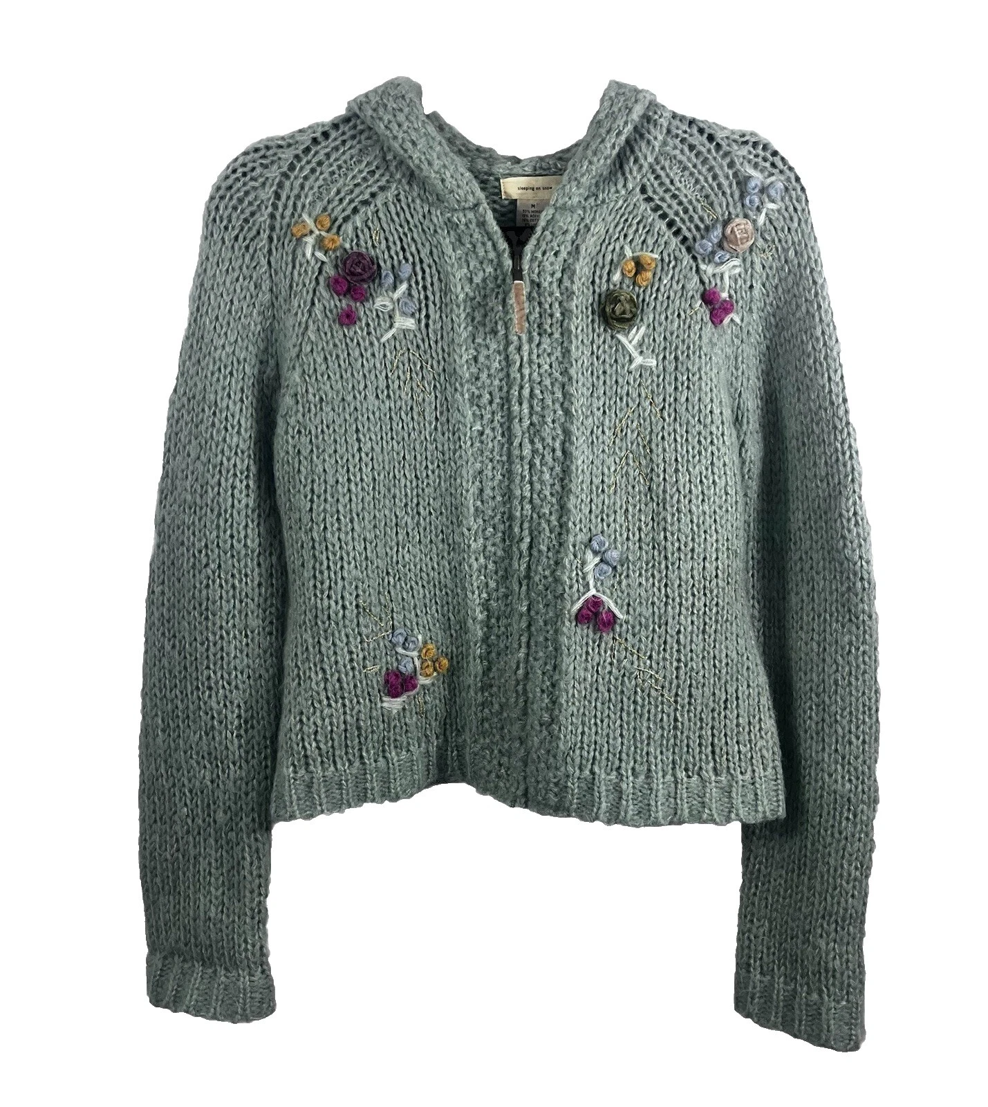 Suéteres de lana Anthropologie Floral rebeca para mujer