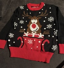 Hybrid Unisex Kid's Reindeer Sweater Size 3 Vintage New With No Tags