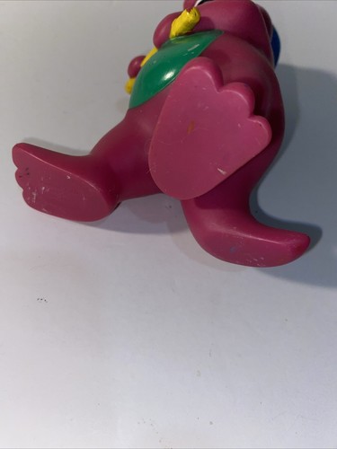 Vintage BARNEY the Purple Dinosaur 5.5" dancing PVC Figure Lyons Group Top Hat - Picture 6 of 6