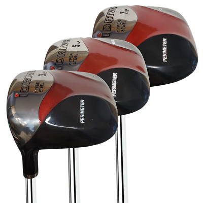 +1 XL LONG BIG TALL LEFT HANDED SQUARE FAIRWAY WOODS 3 5 7 WOOD LH GOLF CLUBS