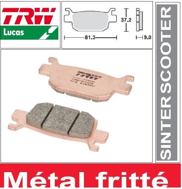 Plaquettes de frein arrière TRW MCB806SRM pour scooter Honda Forza 300 ABS