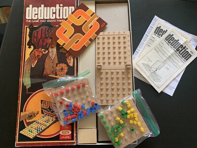 Vintage 1976 Deduction Board Game By Ideal-Complete - Parts bagged ...